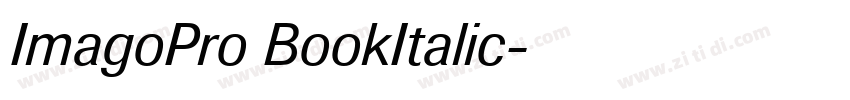 ImagoPro BookItalic字体转换